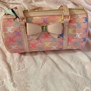 Juicy Couture Pink Multicolor Logo Shoulder Bag